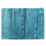 Denim Jeans Fabric Texture Cosmetic Bag (XXL)  Back