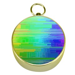 Colors Rainbow Pattern Gold Compasses by paulaoliveiradesign