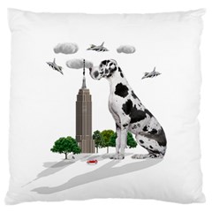 Great Dane Standard Flano Cushion Case (one Side) by Valentinaart