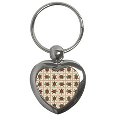 Native American Pattern Key Chains (heart)  by linceazul