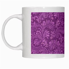 Floral Pattern White Mugs by ValentinaDesign