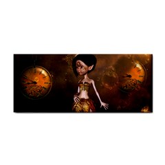 Steampunk, Cute Little Steampunk Girl In The Night With Clocks Cosmetic Storage Cases by FantasyWorld7