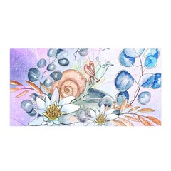 Snail And Waterlily, Watercolor Satin Wrap by FantasyWorld7