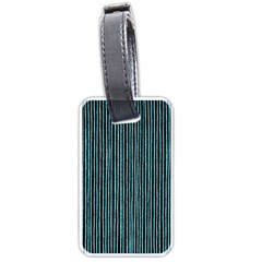 Stylish Frost Blue Strips Luggage Tags (one Side)  by gatterwe