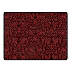 Red Glitter Look Floral Double Sided Fleece Blanket (small)  by gatterwe