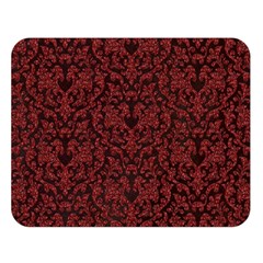 Red Glitter Look Floral Double Sided Flano Blanket (large)  by gatterwe