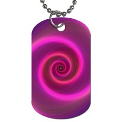 Pink Background Neon Neon Light Dog Tag (two Sides) by Nexatart