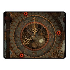 Steampunk, Awesome Clocks Fleece Blanket (small) by FantasyWorld7