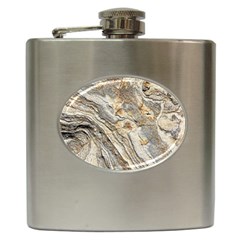 Background Structure Abstract Grain Marble Texture Hip Flask (6 Oz) by Nexatart