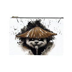 Warrior Panda T Shirt Cosmetic Bag (large)  by AmeeaDesign