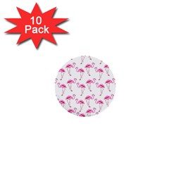 Flamingo Pattern 1  Mini Buttons (10 Pack)  by Valentinaart