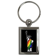 Pride Statue Of Liberty  Key Chains (rectangle)  by Valentinaart