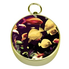 Tropical Fish Gold Compasses by Valentinaart