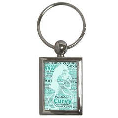 Belicious World Curvy Girl Wordle Key Chains (rectangle)  by beliciousworld