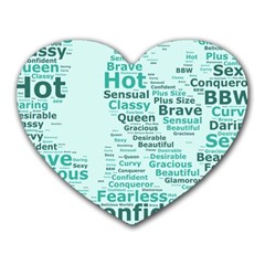 Belicious World Curvy Girl Wordle Heart Mousepads by beliciousworld