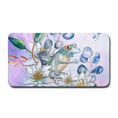 Funny, Cute Frog With Waterlily And Leaves Medium Bar Mats by FantasyWorld7