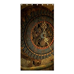 Steampunk, Awesoeme Clock, Rusty Metal Shower Curtain 36  X 72  (stall)  by FantasyWorld7