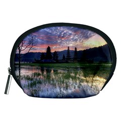 Tamblingan Morning Reflection Tamblingan Lake Bali  Indonesia Accessory Pouches (medium)  by Nexatart