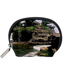 Tanah Lot Bali Indonesia Accessory Pouches (small)  by Nexatart