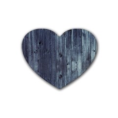 Grey Fence 2 Rubber Coaster (heart)  by trendistuff