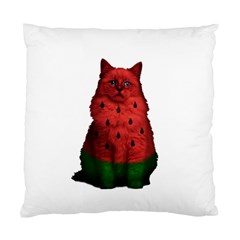 Watermelon Cat Standard Cushion Case (two Sides) by Valentinaart