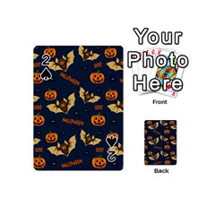 Bat, Pumpkin And Spider Pattern Playing Cards 54 (mini)  by Valentinaart