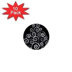 Abstract Spiral Christmas Tree 1  Mini Magnet (10 Pack) 