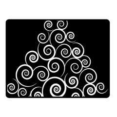 Abstract Spiral Christmas Tree Double Sided Fleece Blanket (small) 