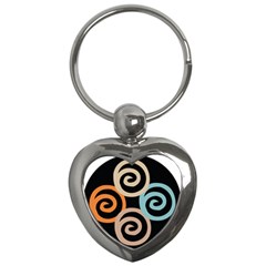 Abroad Spines Circle Key Chains (heart) 
