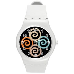 Abroad Spines Circle Round Plastic Sport Watch (m)