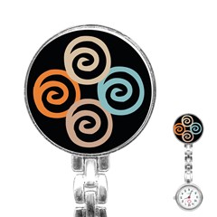 Abroad Spines Circle Stainless Steel Nurses Watch by Mariart