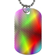 Abstract Rainbow Pattern Colorful Stars Space Dog Tag (one Side) by Mariart