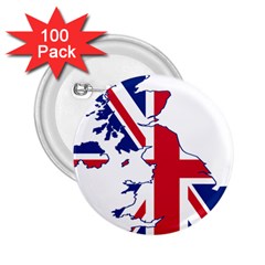 Britain Flag England Nations 2 25  Buttons (100 Pack) 