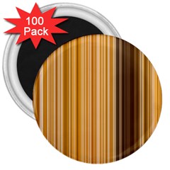 Brown Verticals Lines Stripes Colorful 3  Magnets (100 Pack) by Mariart