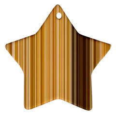 Brown Verticals Lines Stripes Colorful Star Ornament (two Sides) by Mariart