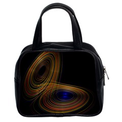 Wondrous Trajectorie Illustrated Line Light Black Classic Handbags (2 Sides)