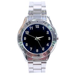 Colorful Light Ray Border Animation Loop Blue Motion Background Space Stainless Steel Analogue Watch