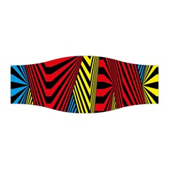 Door Pattern Line Abstract Illustration Waves Wave Chevron Red Blue Yellow Black Stretchable Headband