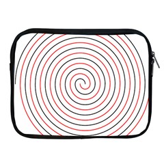 Double Line Spiral Spines Red Black Circle Apple Ipad 2/3/4 Zipper Cases by Mariart