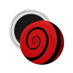 Double Spiral Thick Lines Black Red 2 25  Magnets