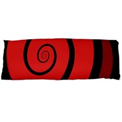 Double Spiral Thick Lines Black Red Body Pillow Case (dakimakura) by Mariart
