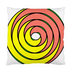 Double Spiral Thick Lines Circle Standard Cushion Case (two Sides)