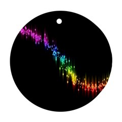 Illustration Light Space Rainbow Round Ornament (two Sides) by Mariart