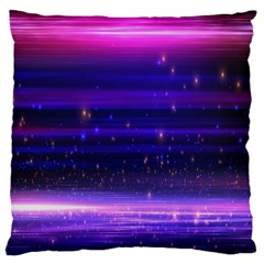 Massive Flare Lines Horizon Glow Particles Animation Background Space Large Cushion Case (two Sides)