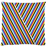 Lines Chevron Yellow Pink Blue Black White Cute Large Cushion Case (Two Sides) Back
