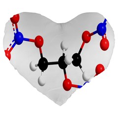 Nitroglycerin Lines Dna Large 19  Premium Heart Shape Cushions by Mariart