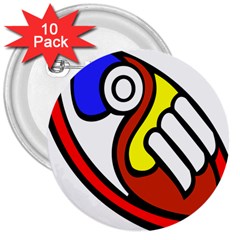 Pedernal Art Circle Sign 3  Buttons (10 Pack) 
