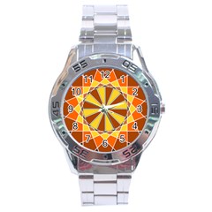 Ornaments Art Line Circle Stainless Steel Analogue Watch