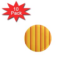 Red Orange Lines Back Yellow 1  Mini Magnet (10 Pack) 