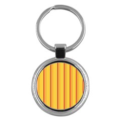Red Orange Lines Back Yellow Key Chains (round) 